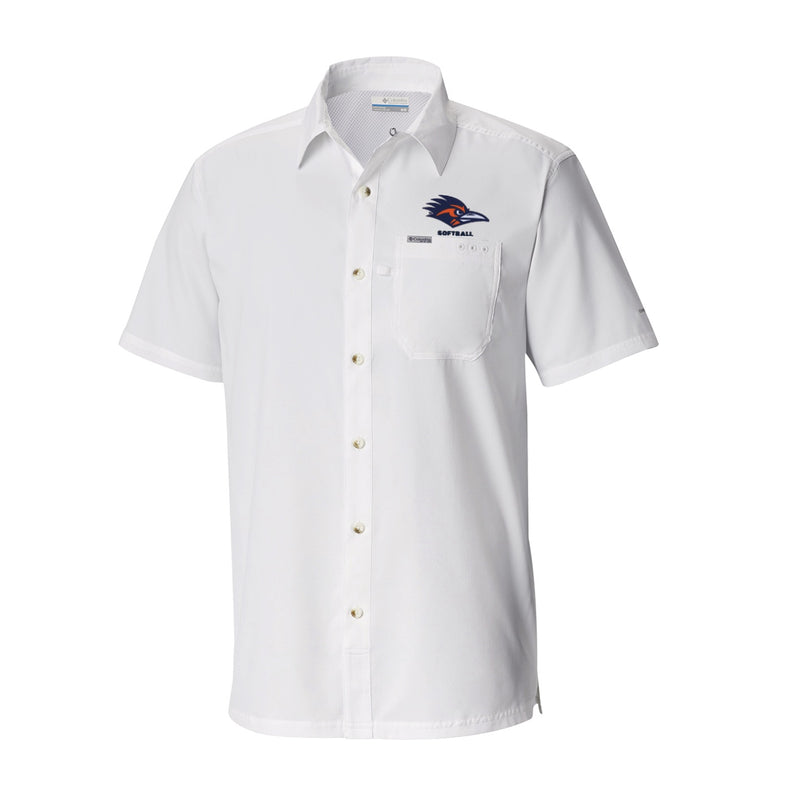 Men's Slack Tide Camp Shirt - White - UTSA SOFTBALL
