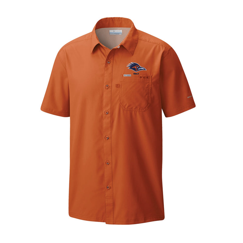 Men's Slack Tide Camp Shirt - State Orange - UTSA MEN'S GOLF